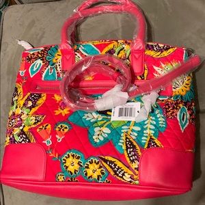 NWT Vera Bradley day off satchel purse Rumba red